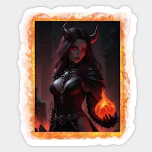 Fire necromancer Sticker